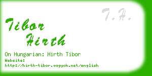 tibor hirth business card